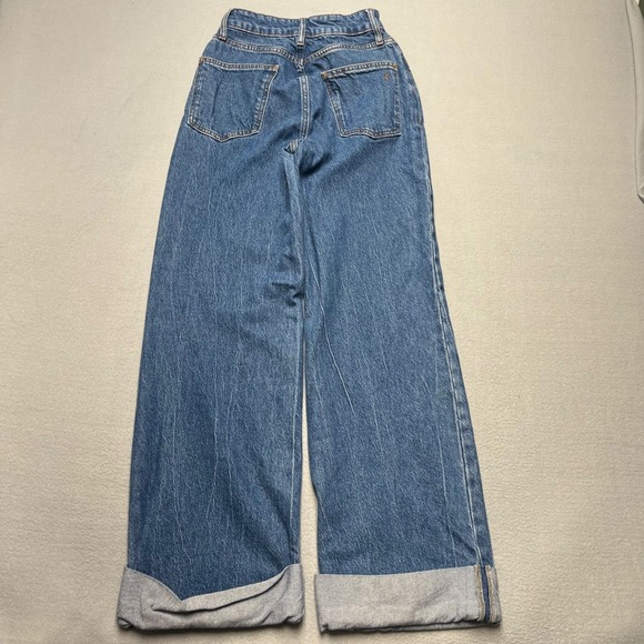 Anthropologie PILCRO Austyn High  Rise Cuffed Wide Leg Jeans Women 26 Relaxed - Picture 10 of 11